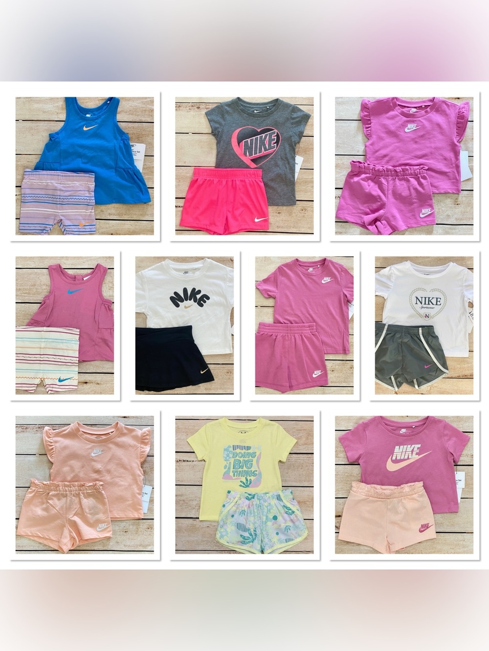 Nike Kids' Colorful Spring Summer Size 3T Short Sets PICK 4 NWT Matching Sets